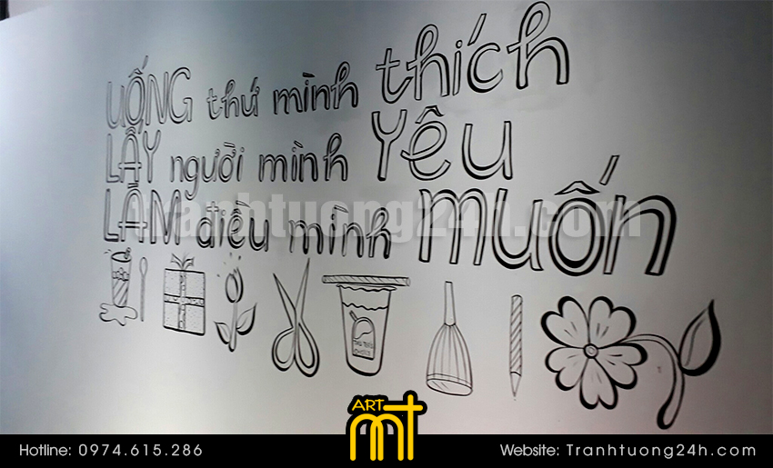 Vẽ tranh tường quán trà sữa Taster|||s Choice